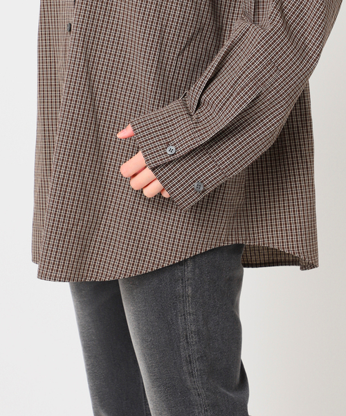 JOURNAL STANDARD relume(ジャーナルスタンダード レリューム)の「チェックオーバーサイズシャツ(シャツ/ブラウス・レディース・ブラウン/ベージュ・FREE)」の22枚目の写真