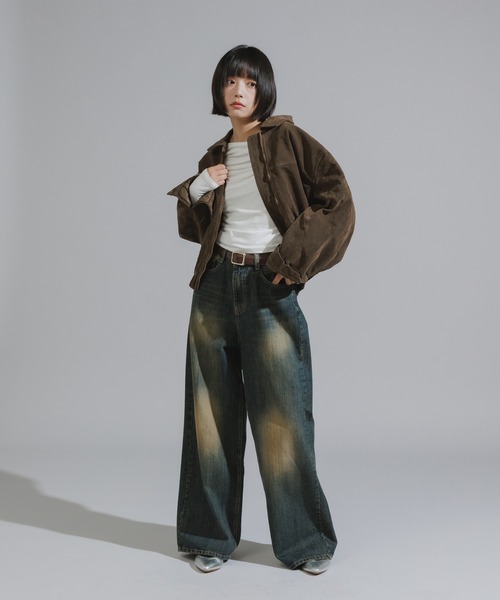 Chick(チック)の「Faux Suede Basic Blouson / フェイクスウェード ベーシックブルゾン(ブルゾン・レディース・ダークブラウン/ダークオリーブ/キャメル・FREE)」の8枚目の写真