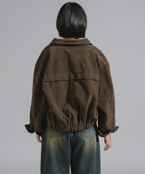 Chick(チック)の「Faux Suede Basic Blouson / フェイクスウェード ベーシックブルゾン(ブルゾン・レディース・ダークブラウン/ダークオリーブ/キャメル・FREE)」の18枚目の写真