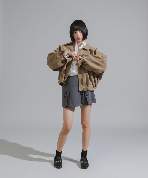Chick(チック)の「Faux Suede Basic Blouson / フェイクスウェード ベーシックブルゾン(ブルゾン・レディース・ダークブラウン/ダークオリーブ/キャメル・FREE)」の22枚目の写真