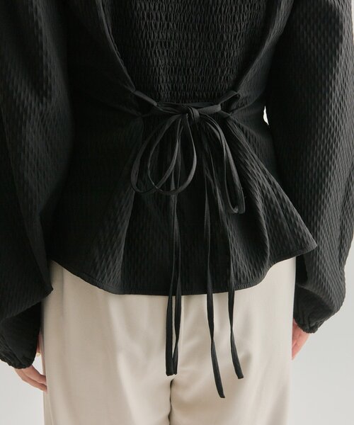 mystic（ミスティック）の「【3色展開】長袖パフビスチェブラウス（シャツ/ブラウス・レディース・ブラウン/ブラック/オフホワイト・FREE）」の17枚目の写真