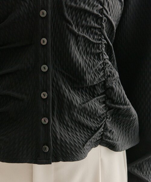 mystic（ミスティック）の「【3色展開】長袖パフビスチェブラウス（シャツ/ブラウス・レディース・ブラウン/ブラック/オフホワイト・FREE）」の16枚目の写真