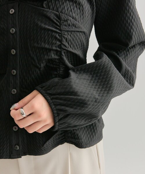 mystic（ミスティック）の「【3色展開】長袖パフビスチェブラウス（シャツ/ブラウス・レディース・ブラウン/ブラック/オフホワイト・FREE）」の14枚目の写真