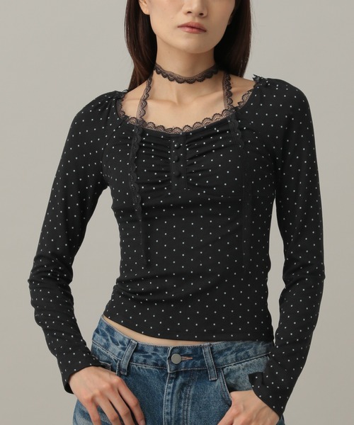 3.3 Field Trip （3.3フィールドトリップ）の「3.3 Field Trip／レースストールアソートトップス（Tシャツ/カットソー・レディース・グレー/ブラック/その他1/レッド/グリーン系カモフラージュ/グレー系カモフラージュ・FREE）」の3枚目の写真