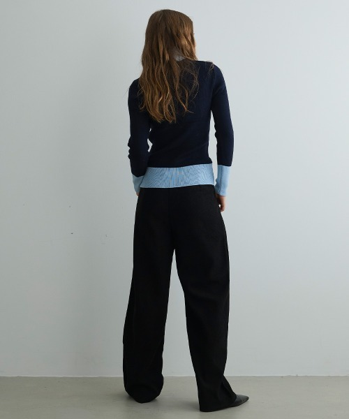 Mirette(ミレット)の「バイカラーニットタートルプルオーバー / Bi-Color Knit Turtle Pullover(ニット/セーター・レディース・ネイビー/グリーン・FREE)」の21枚目の写真