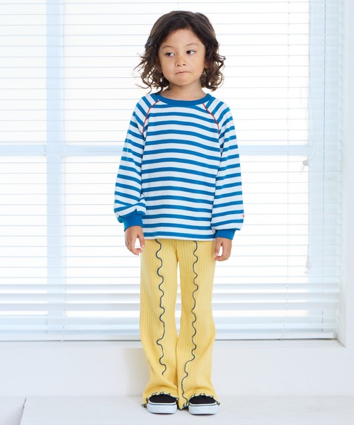 MARKEY'S（マーキーズ）の「裏起毛テレコメローフレアーパンツ（その他パンツ・キッズ・ブラック/イエロー/レッド/グレー・140/130/120/110/100/90/150）」の7枚目の写真