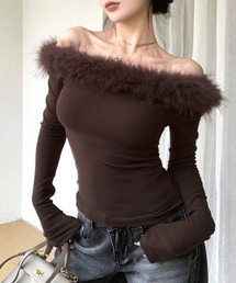 フェイクファー」に該当するTシャツ/カットソーファッション通販