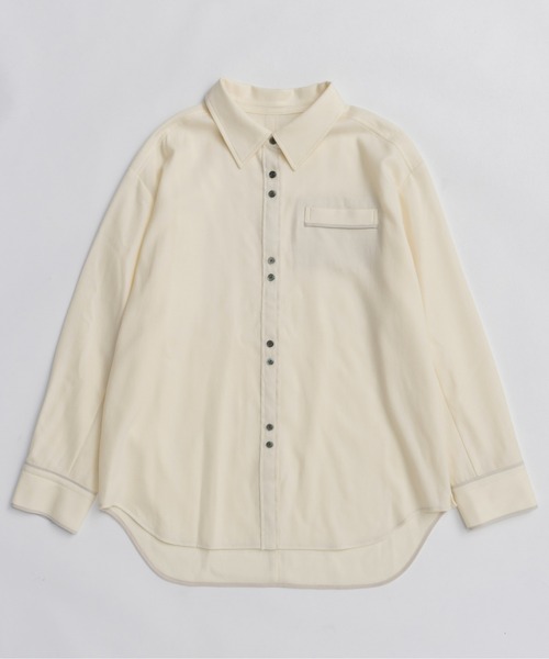 MAISON SPECIAL(メゾンスペシャル)の「Saxony Shirt / サキソニーシャツ(シャツ/ブラウス・レディース・オフホワイト/グレー/ブラウン・FREE)」の9枚目の写真