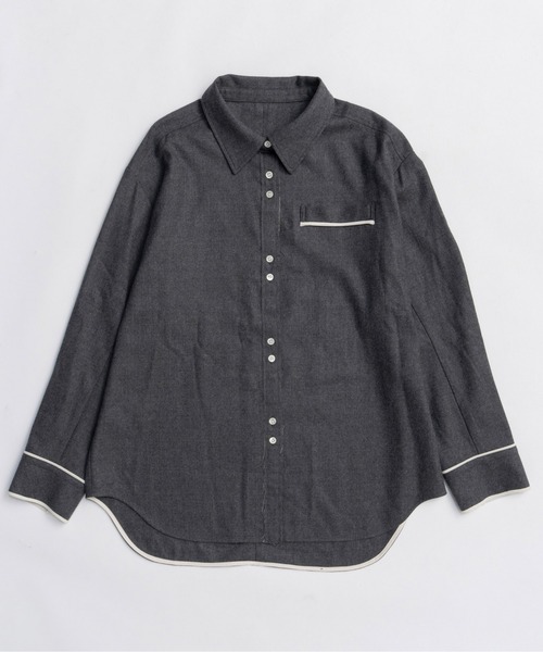 MAISON SPECIAL(メゾンスペシャル)の「Saxony Shirt / サキソニーシャツ(シャツ/ブラウス・レディース・オフホワイト/グレー/ブラウン・FREE)」の10枚目の写真