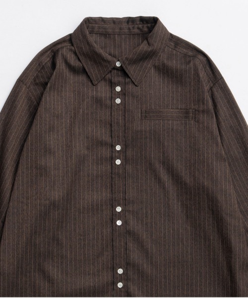 MAISON SPECIAL(メゾンスペシャル)の「Saxony Shirt / サキソニーシャツ(シャツ/ブラウス・レディース・オフホワイト/グレー/ブラウン・FREE)」の13枚目の写真