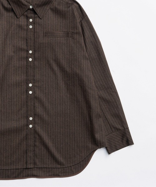 MAISON SPECIAL(メゾンスペシャル)の「Saxony Shirt / サキソニーシャツ(シャツ/ブラウス・レディース・オフホワイト/グレー/ブラウン・FREE)」の15枚目の写真