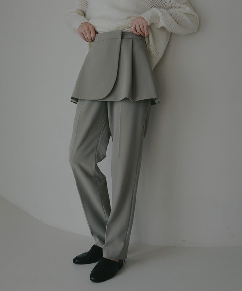 セール】WRAP SKIRT LAYERED PANTS（その他パンツ）｜MANOF（マノフ