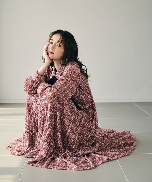 人気追加】ツィードプリントワンピース（ワンピース）｜Audie a Muses