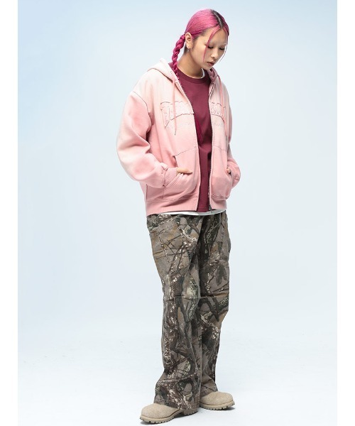 THRASHER(スラッシャー)の「THRASHER (スラッシャー) 裏起毛 グラデーション ロゴ ジップ パーカー メンズ レディース ダブルジッパー(パーカー・メンズ・ブラック/ブラウン/ピンク・L/M/LL)」の6枚目の写真