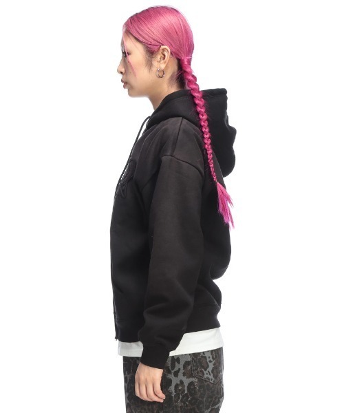 THRASHER(スラッシャー)の「THRASHER (スラッシャー) 裏起毛 グラデーション ロゴ ジップ パーカー メンズ レディース ダブルジッパー(パーカー・メンズ・ブラック/ブラウン/ピンク・L/M/LL)」の7枚目の写真