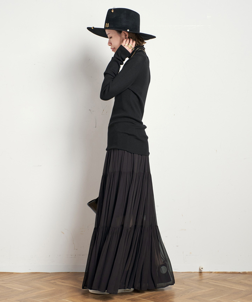 EVERYDAY I LIKE.（エヴリディアイライク）の「*ウールシアーリブタートルネックプルオーバー（ニット/セーター・レディース・ブラック・FREE）」の5枚目の写真