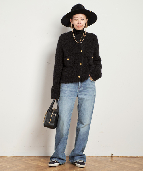 ウールシアーリブタートルネックプルオーバー（ニット/セーター