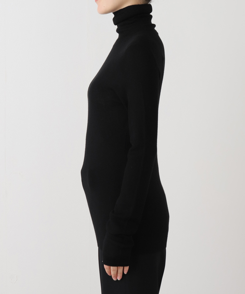 ウールシアーリブタートルネックプルオーバー（ニット/セーター