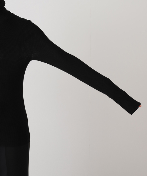 ウールシアーリブタートルネックプルオーバー（ニット/セーター