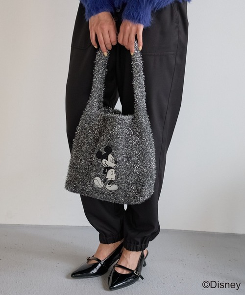 Disney（ディズニー）の「【MICKEY(ミッキー)】ラメトート（トートバッグ・レディース・ブラック/ベージュ・FREE）」の3枚目の写真