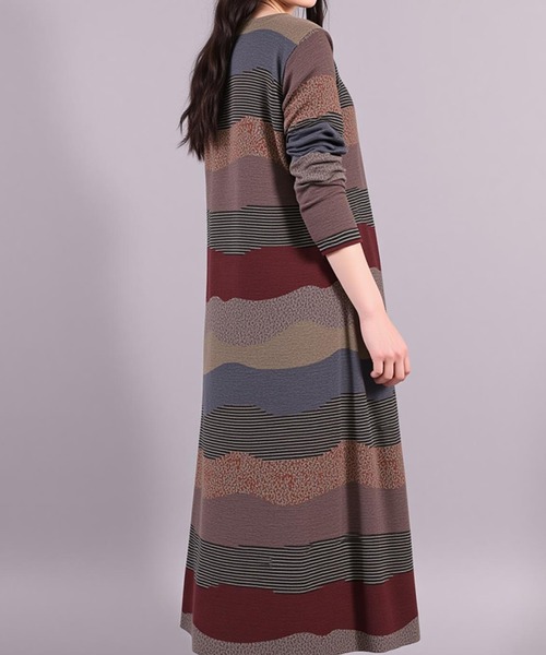 cammie(キャミー)の「パッチワークロングワンピース(ワンピース・レディース・ワイン/ブラウン・L/M)」の12枚目の写真