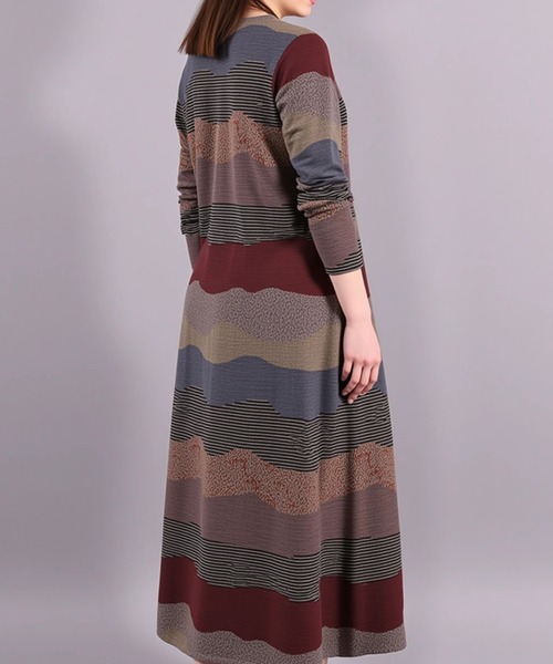 cammie(キャミー)の「パッチワークロングワンピース(ワンピース・レディース・ワイン/ブラウン・L/M)」の8枚目の写真