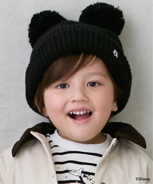 セール】【Disney】W梵天ニット帽（ニットキャップ/ビーニー）｜petit