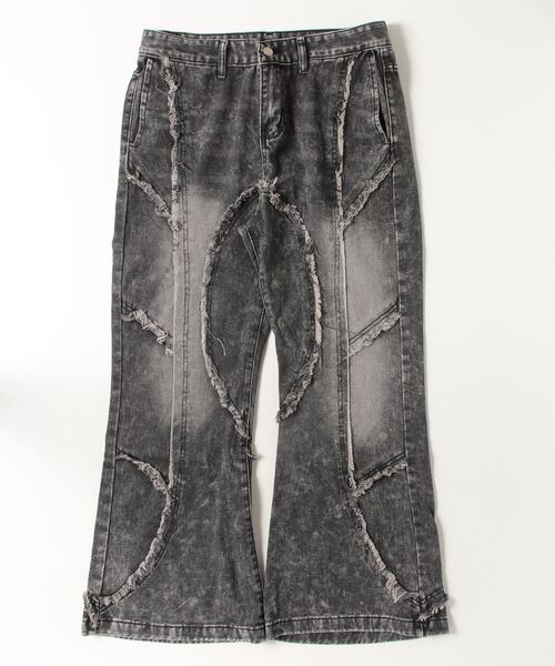 ■リメイク風クラッシュデニムパンツ■