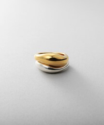 シルバー コンビカラー ハギーフープ ニュアンスピアス（ピアス（両耳