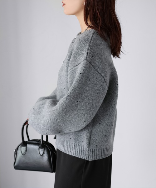 セール】ドットハートジャガードニットカーディガン（カーディガン