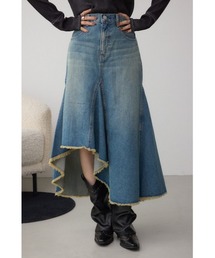 AZUL BY MOUSSY(アズールバイマウジー)のAZUL DENIM イレヘムデニムスカート(デニムスカート)