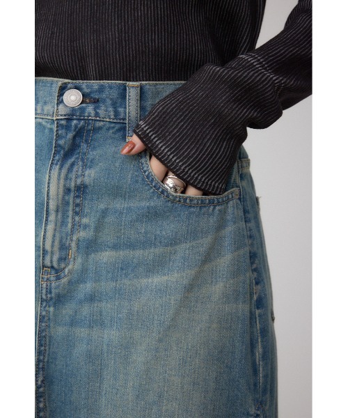 AZUL by moussy（アズールバイマウジー）の「AZUL DENIM イレヘムデニムスカート（デニムスカート・レディース・ブルー/ライトブラック・MEDIUM/SMALL）」の11枚目の写真
