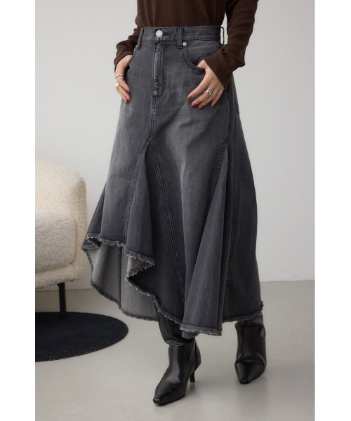 AZUL by moussy（アズールバイマウジー）の「AZUL DENIM イレヘムデニムスカート（デニムスカート・レディース・ブルー/ライトブラック・MEDIUM/SMALL）」の14枚目の写真