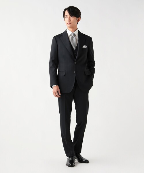 BEAMS HEART(ビームスハート)の「【4/23値下げ】130's ブラック 3ボタン 3ピーススーツ(セットアイテム)(スーツセット・メンズ・ブラック・X-LARGE/LARGE/MEDIUM/SMALL/XX-LARGE)」の15枚目の写真