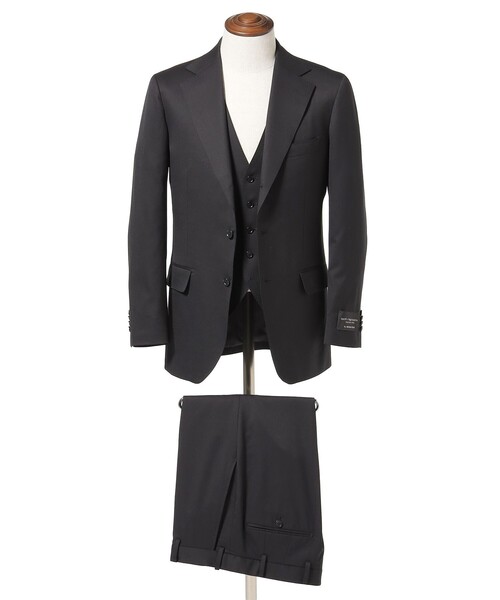 BEAMS HEART(ビームスハート)の「【4/23値下げ】130's ブラック 3ボタン 3ピーススーツ(セットアイテム)(スーツセット・メンズ・ブラック・X-LARGE/LARGE/MEDIUM/SMALL/XX-LARGE)」の12枚目の写真