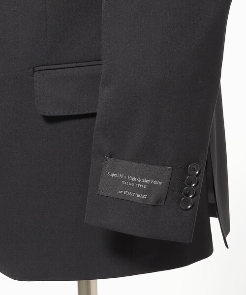 BEAMS HEART(ビームスハート)の「【4/23値下げ】130's ブラック 3ボタン 3ピーススーツ(セットアイテム)(スーツセット・メンズ・ブラック・X-LARGE/LARGE/MEDIUM/SMALL/XX-LARGE)」の11枚目の写真