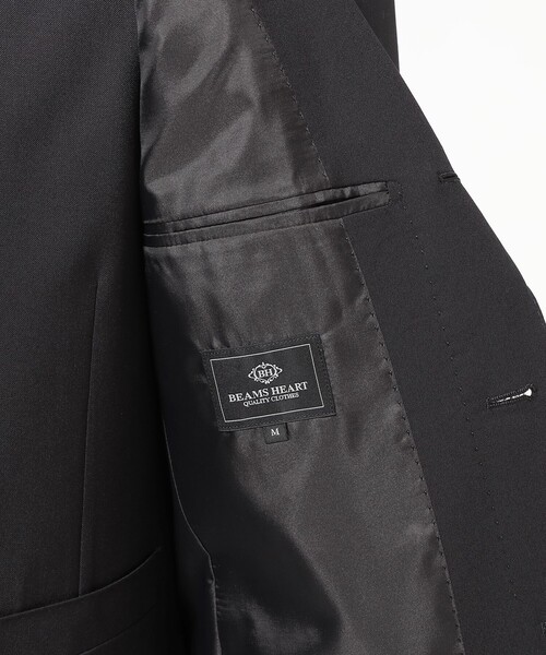 BEAMS HEART(ビームスハート)の「【4/23値下げ】130's ブラック 3ボタン 3ピーススーツ(セットアイテム)(スーツセット・メンズ・ブラック・X-LARGE/LARGE/MEDIUM/SMALL/XX-LARGE)」の9枚目の写真