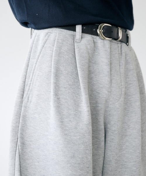 Adoon plain(アドーンプレーン)の「2-Tuck Wide Curve Sweat Pants / 2タックワイドカーブスウェットパンツ(その他パンツ・メンズ・ライトグレー/ブラック・SMALL/MEDIUM/LARGE)」の12枚目の写真