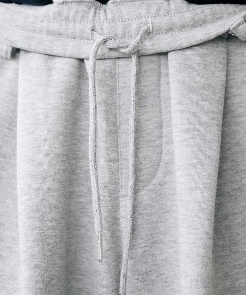 Adoon plain(アドーンプレーン)の「2-Tuck Wide Curve Sweat Pants / 2タックワイドカーブスウェットパンツ(その他パンツ・メンズ・ライトグレー/ブラック・SMALL/MEDIUM/LARGE)」の17枚目の写真