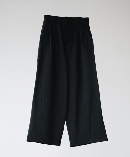 Adoon plain(アドーンプレーン)の「2-Tuck Wide Curve Sweat Pants / 2タックワイドカーブスウェットパンツ(その他パンツ・メンズ・ライトグレー/ブラック・SMALL/MEDIUM/LARGE)」の6枚目の写真