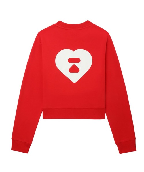 A BATHING APE（アベイシングエイプ）の「BIG HEART BACK PRINT CROP SWEAT SHIRT（スウェット・レディース・ネイビー/レッド/グレー・X-SMALL/SMALL）」の6枚目の写真