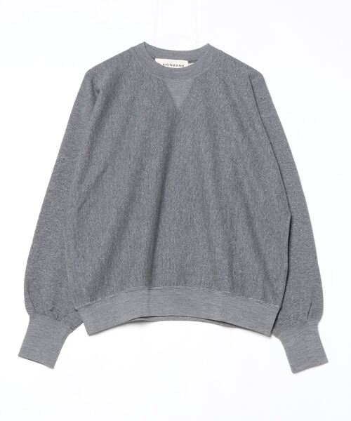 THE SHINZONE(ザ シンゾーン)の「THE SHINZONE COTTON WOOL SWEATSHIRT 24AMSCU10(スウェット・レディース・ネイビー/グレー・FREE)」の3枚目の写真