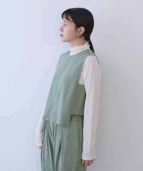 yuni(ユニ )の「レーヨンウール ベスト(ベスト・レディース・ネイビー/カーキ・FREE)」の2枚目の写真