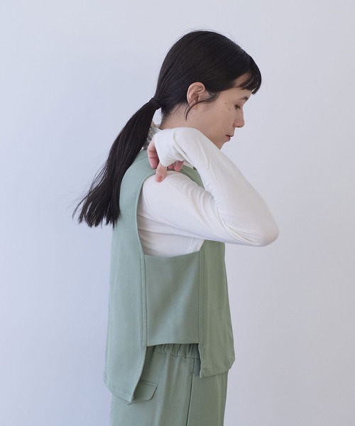 yuni(ユニ )の「レーヨンウール ベスト(ベスト・レディース・ネイビー/カーキ・FREE)」の4枚目の写真