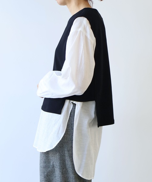 yuni(ユニ )の「レーヨンウール ベスト(ベスト・レディース・ネイビー/カーキ・FREE)」の15枚目の写真