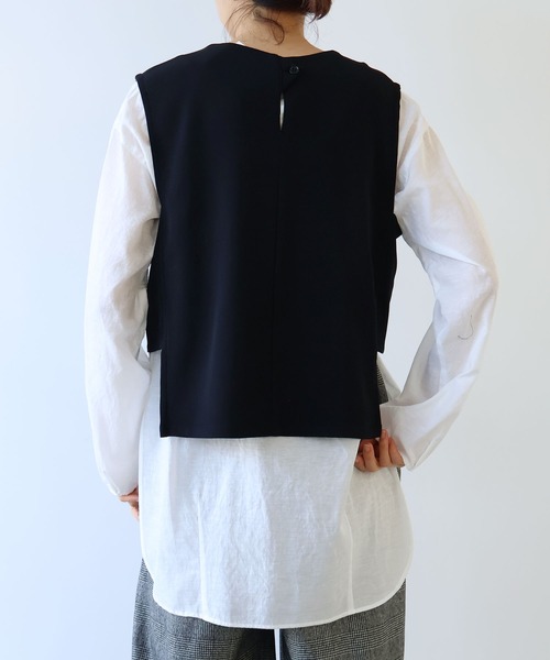 yuni(ユニ )の「レーヨンウール ベスト(ベスト・レディース・ネイビー/カーキ・FREE)」の16枚目の写真