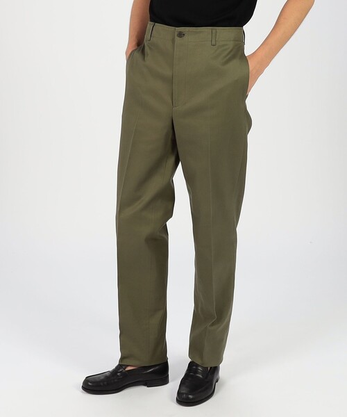 BERNARD ZINS（ベルナルドザンス）の「BERNARD ZINS SPENDER コットン シンチバック ワイドトラウザーズ（スラックス・メンズ・カーキ/ブルー・38/40）」の3枚目の写真