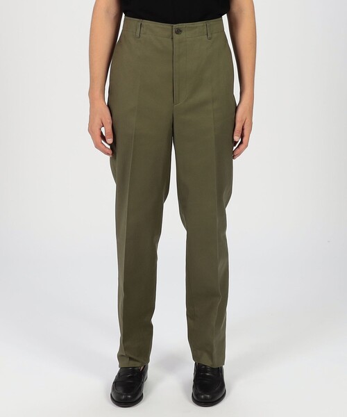 BERNARD ZINS（ベルナルドザンス）の「BERNARD ZINS SPENDER コットン シンチバック ワイドトラウザーズ（スラックス・メンズ・カーキ/ブルー・38/40）」の4枚目の写真