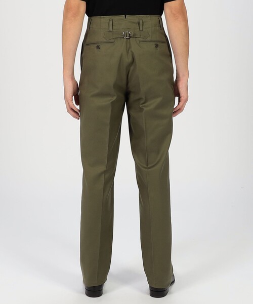 BERNARD ZINS（ベルナルドザンス）の「BERNARD ZINS SPENDER コットン シンチバック ワイドトラウザーズ（スラックス・メンズ・カーキ/ブルー・38/40）」の6枚目の写真