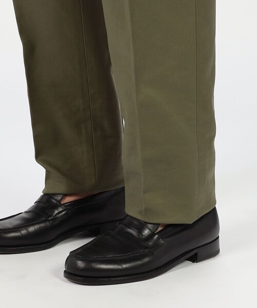 BERNARD ZINS（ベルナルドザンス）の「BERNARD ZINS SPENDER コットン シンチバック ワイドトラウザーズ（スラックス・メンズ・カーキ/ブルー・38/40）」の10枚目の写真